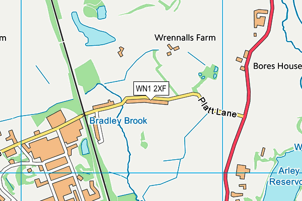 WN1 2XF map - OS VectorMap District (Ordnance Survey)