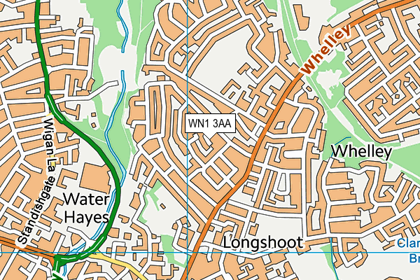 WN1 3AA map - OS VectorMap District (Ordnance Survey)