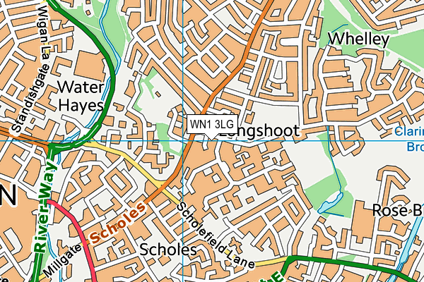 WN1 3LG map - OS VectorMap District (Ordnance Survey)