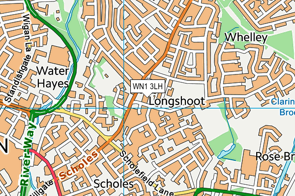 WN1 3LH map - OS VectorMap District (Ordnance Survey)