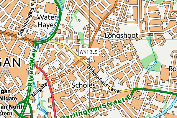 WN1 3LS map - OS VectorMap District (Ordnance Survey)