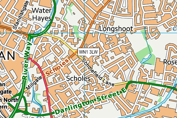 WN1 3LW map - OS VectorMap District (Ordnance Survey)