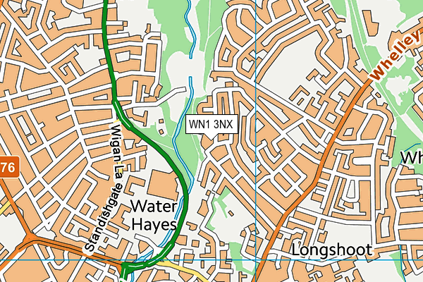 WN1 3NX map - OS VectorMap District (Ordnance Survey)