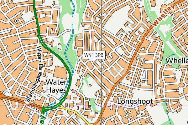 WN1 3PB map - OS VectorMap District (Ordnance Survey)