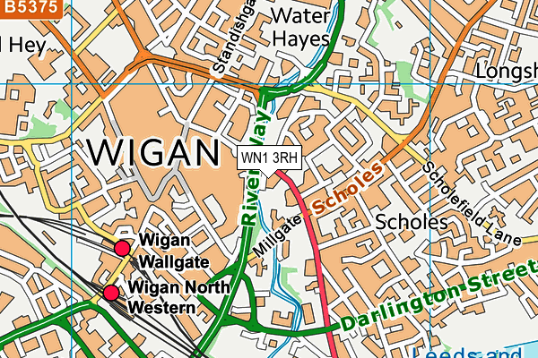WN1 3RH map - OS VectorMap District (Ordnance Survey)