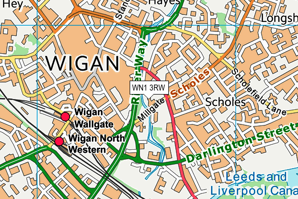 WN1 3RW map - OS VectorMap District (Ordnance Survey)