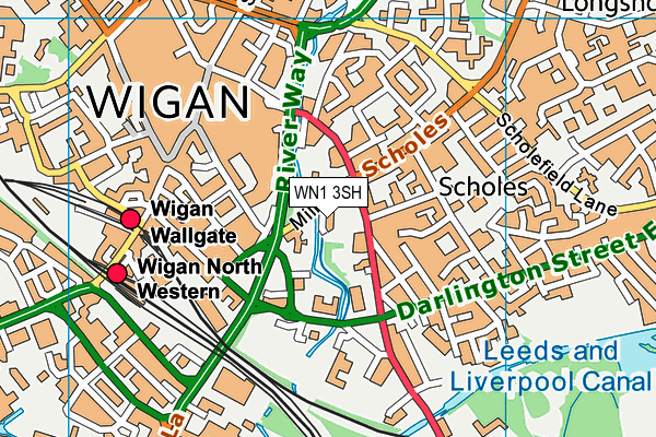 WN1 3SH map - OS VectorMap District (Ordnance Survey)