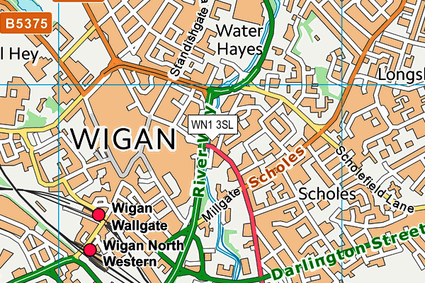 WN1 3SL map - OS VectorMap District (Ordnance Survey)