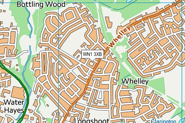 WN1 3XB map - OS VectorMap District (Ordnance Survey)