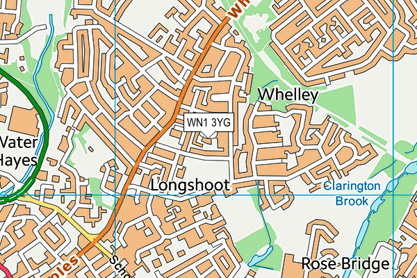 WN1 3YG map - OS VectorMap District (Ordnance Survey)
