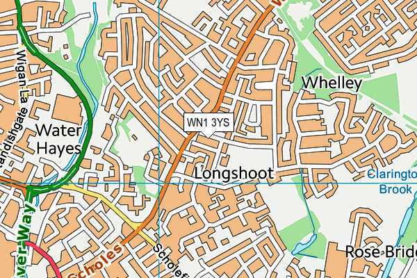 WN1 3YS map - OS VectorMap District (Ordnance Survey)