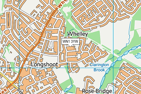 WN1 3YW map - OS VectorMap District (Ordnance Survey)