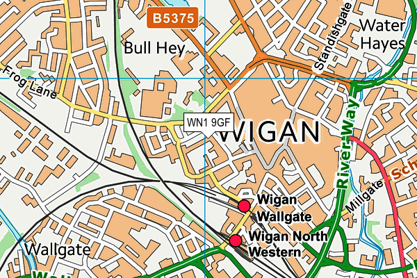 WN1 9GF map - OS VectorMap District (Ordnance Survey)