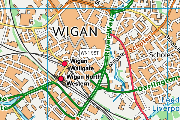 WN1 9ST map - OS VectorMap District (Ordnance Survey)