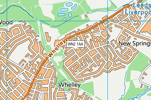 WN2 1AA map - OS VectorMap District (Ordnance Survey)