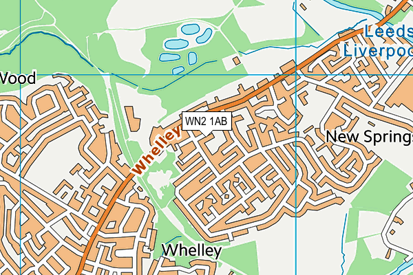 WN2 1AB map - OS VectorMap District (Ordnance Survey)