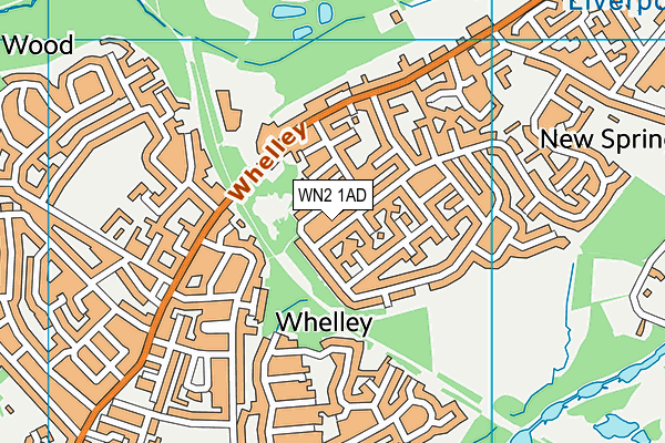 WN2 1AD map - OS VectorMap District (Ordnance Survey)