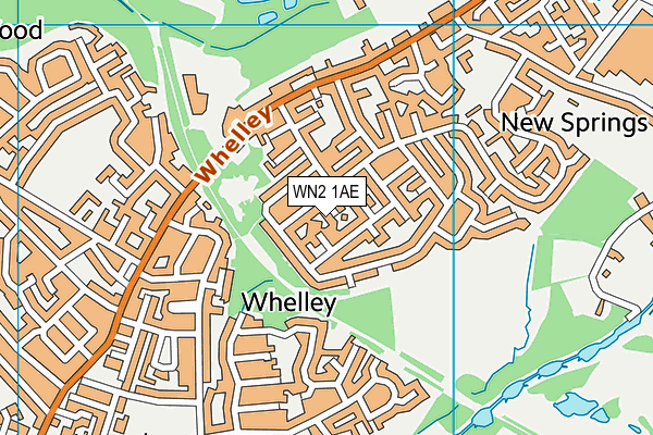 WN2 1AE map - OS VectorMap District (Ordnance Survey)