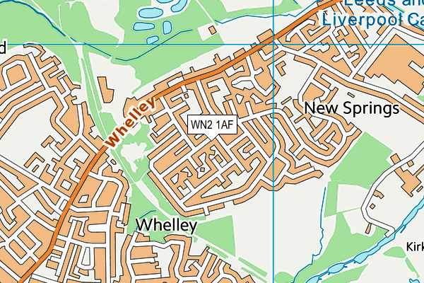 WN2 1AF map - OS VectorMap District (Ordnance Survey)