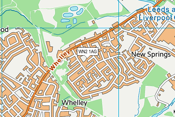 WN2 1AG map - OS VectorMap District (Ordnance Survey)