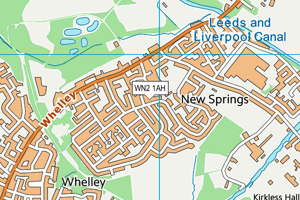 WN2 1AH map - OS VectorMap District (Ordnance Survey)