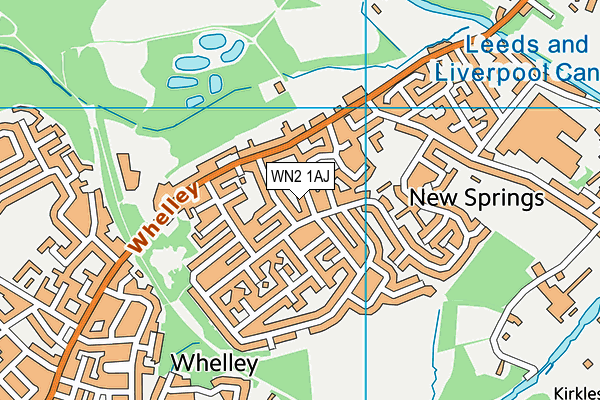 WN2 1AJ map - OS VectorMap District (Ordnance Survey)