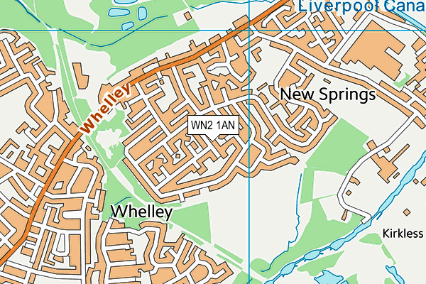 WN2 1AN map - OS VectorMap District (Ordnance Survey)