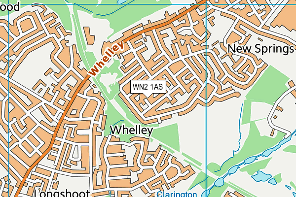 WN2 1AS map - OS VectorMap District (Ordnance Survey)