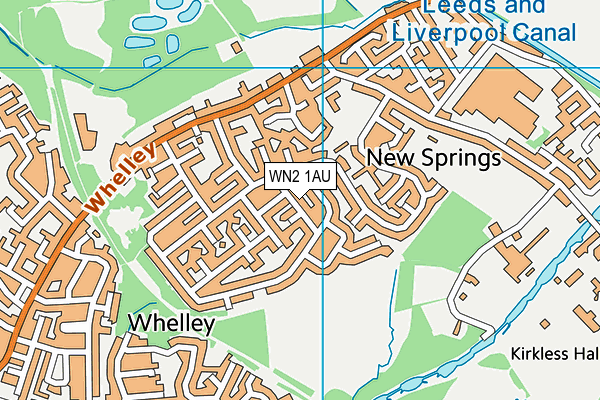 WN2 1AU map - OS VectorMap District (Ordnance Survey)