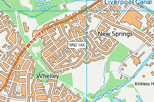 WN2 1AX map - OS VectorMap District (Ordnance Survey)