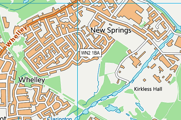 WN2 1BA map - OS VectorMap District (Ordnance Survey)