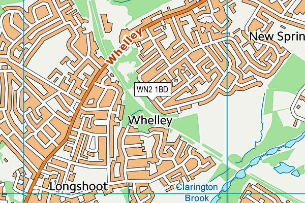WN2 1BD map - OS VectorMap District (Ordnance Survey)