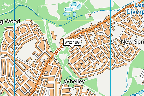 WN2 1BG map - OS VectorMap District (Ordnance Survey)