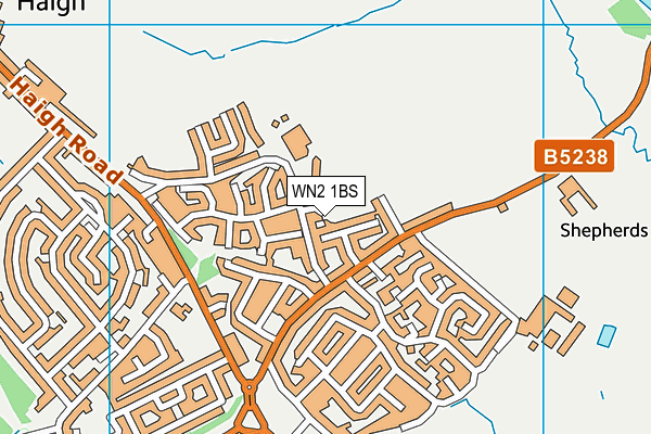 WN2 1BS map - OS VectorMap District (Ordnance Survey)