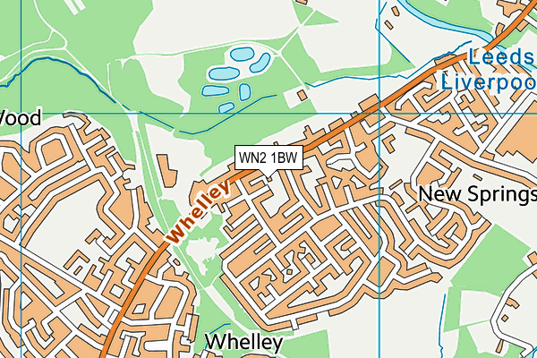 WN2 1BW map - OS VectorMap District (Ordnance Survey)