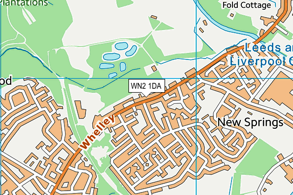 WN2 1DA map - OS VectorMap District (Ordnance Survey)