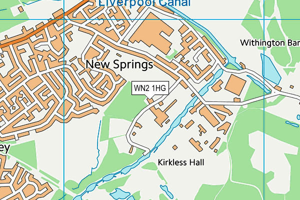 WN2 1HG map - OS VectorMap District (Ordnance Survey)