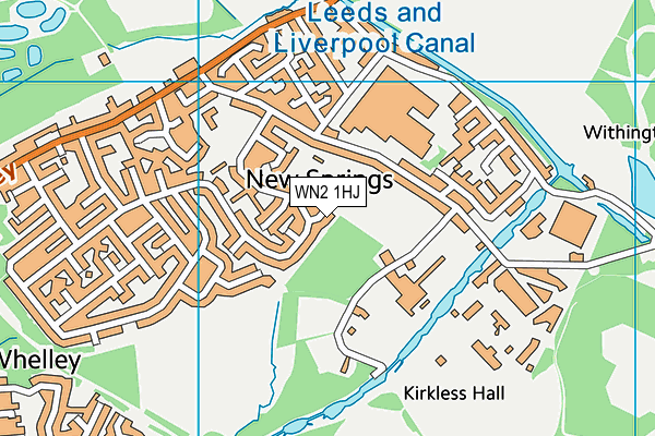 WN2 1HJ map - OS VectorMap District (Ordnance Survey)