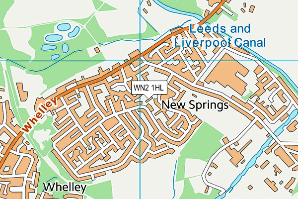 WN2 1HL map - OS VectorMap District (Ordnance Survey)