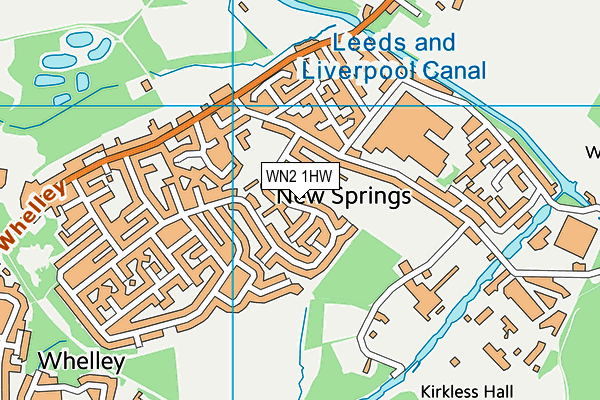 WN2 1HW map - OS VectorMap District (Ordnance Survey)