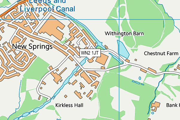 WN2 1JT map - OS VectorMap District (Ordnance Survey)