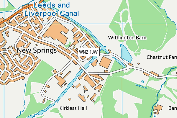 WN2 1JW map - OS VectorMap District (Ordnance Survey)