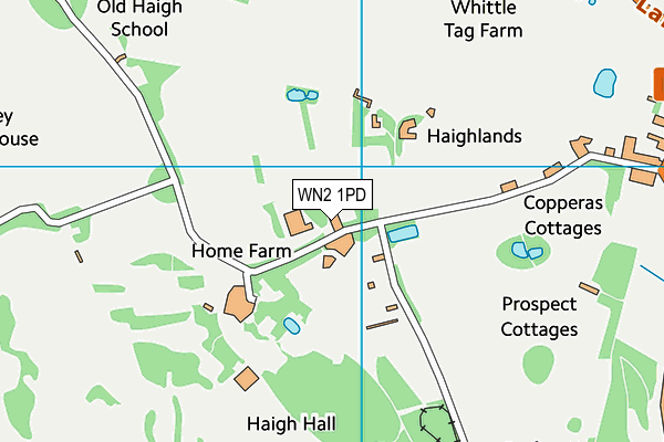 WN2 1PD map - OS VectorMap District (Ordnance Survey)
