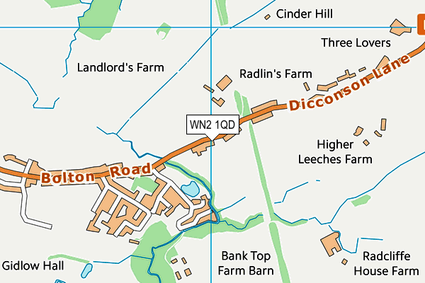 WN2 1QD map - OS VectorMap District (Ordnance Survey)