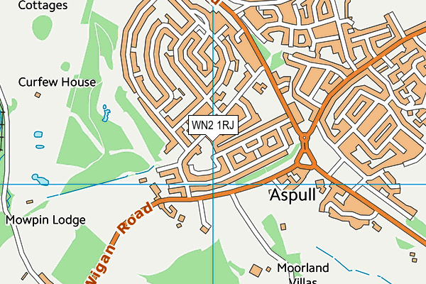 WN2 1RJ map - OS VectorMap District (Ordnance Survey)