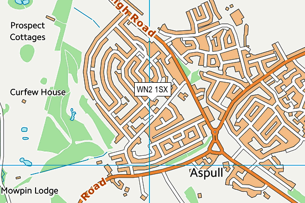 WN2 1SX map - OS VectorMap District (Ordnance Survey)