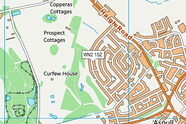 WN2 1SZ map - OS VectorMap District (Ordnance Survey)