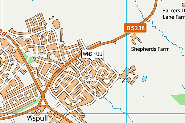 WN2 1UU map - OS VectorMap District (Ordnance Survey)