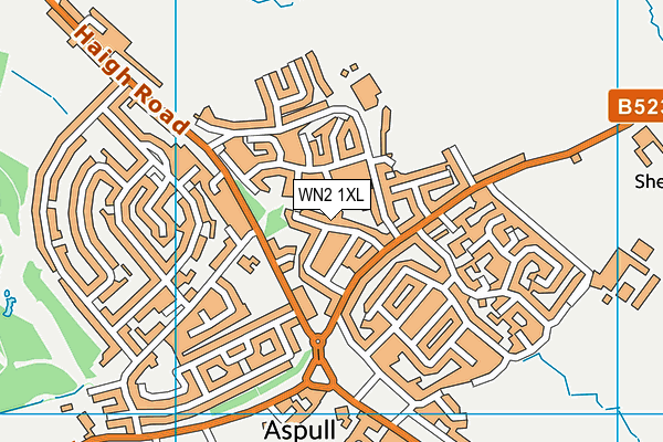 WN2 1XL map - OS VectorMap District (Ordnance Survey)
