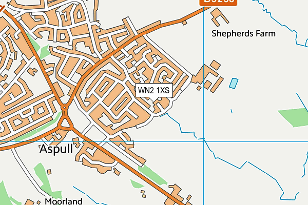 WN2 1XS map - OS VectorMap District (Ordnance Survey)